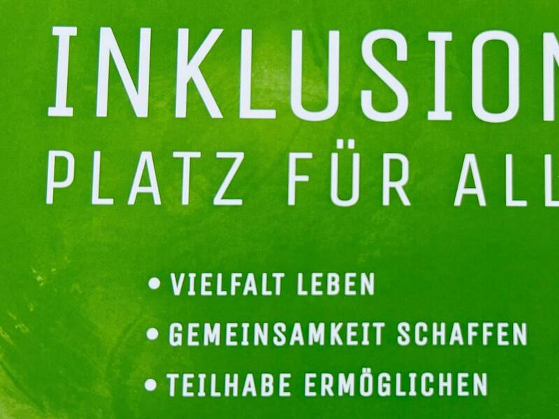 Text: Inklusion Platz für alle