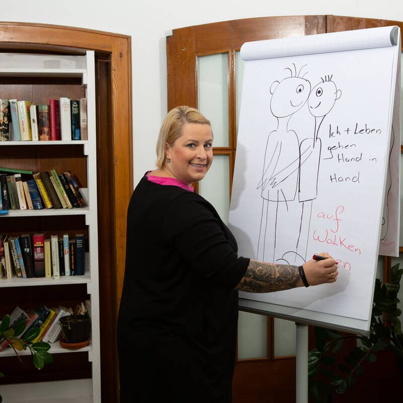 Agata Geier am Flipchart